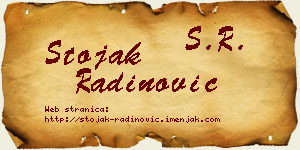 Stojak Radinović vizit kartica